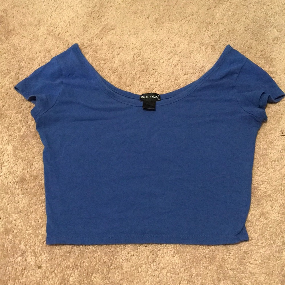 Blue crop top